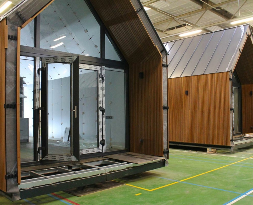 modulaire bouw voor grootschalige tiny house projecten